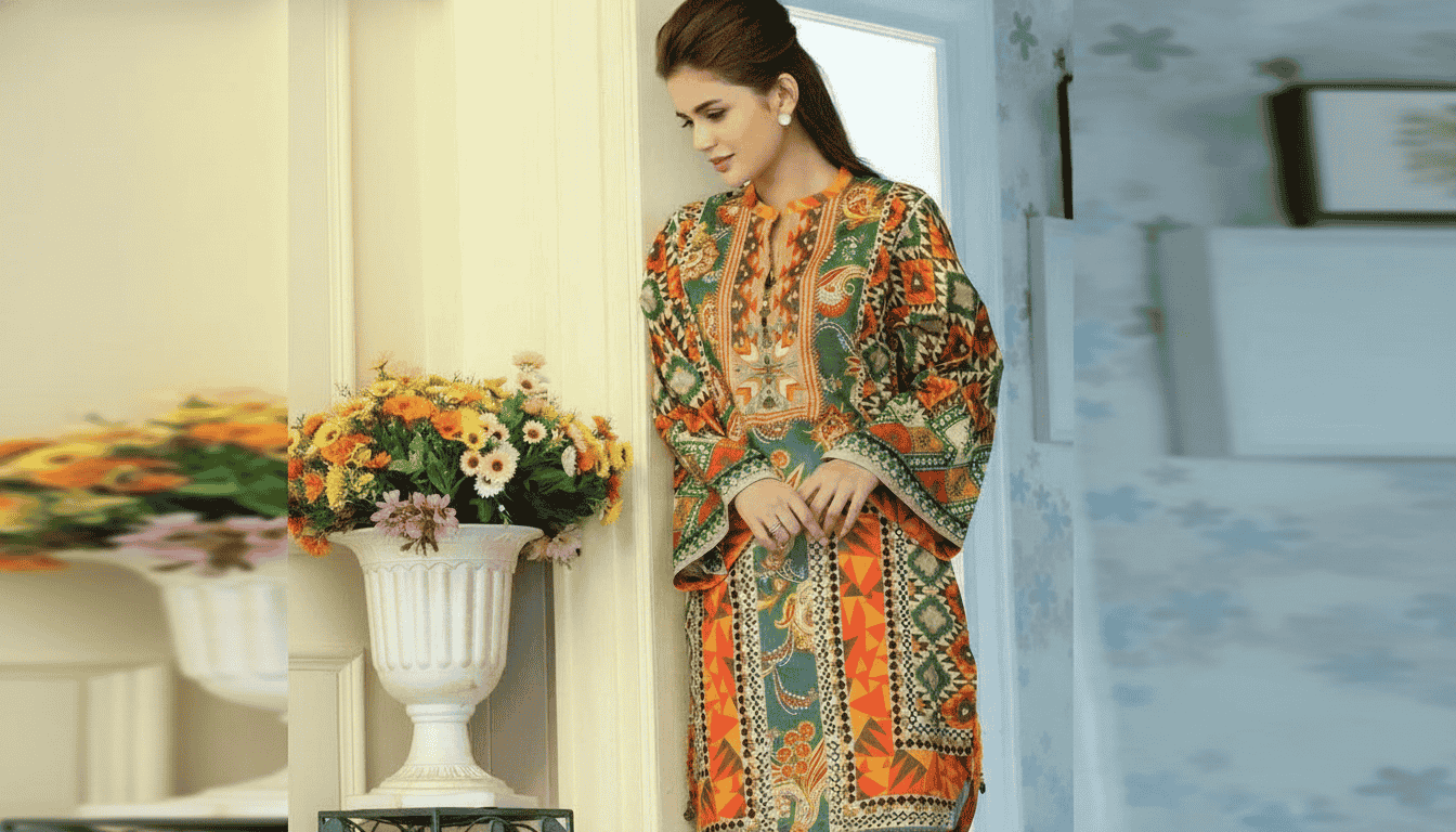 Elegant Swiss Lawn Printed Shirt